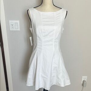 Abercrombie Classic White Sleeveless Fit & Flare Dress